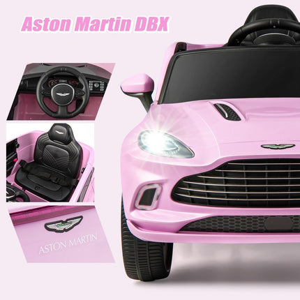 Dětské autíčko 12V Aston Martin DBX s dálkovým ovládáním 2.4G, 1.4-2.5 km/h, růžová