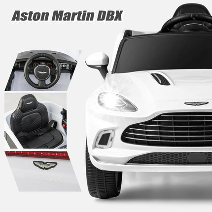 Dětské autíčko 12V Aston Martin DBX s dálkovým ovládáním 2.4G, 1.4-2.5 km/h, bílá