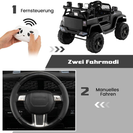 Dětské elektrické vozítko 12V na baterie s dálkovým ovládáním, černá