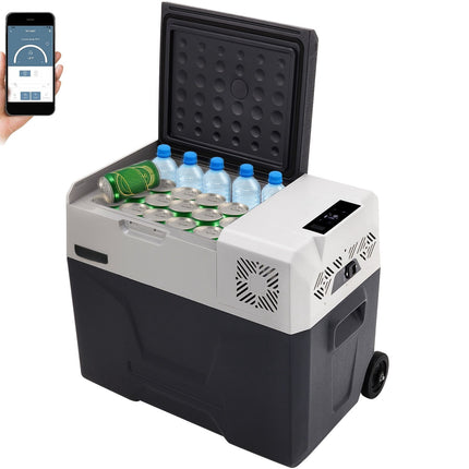 12V Car Refrigerator Freezer, 40L, AC/DC, Wheels