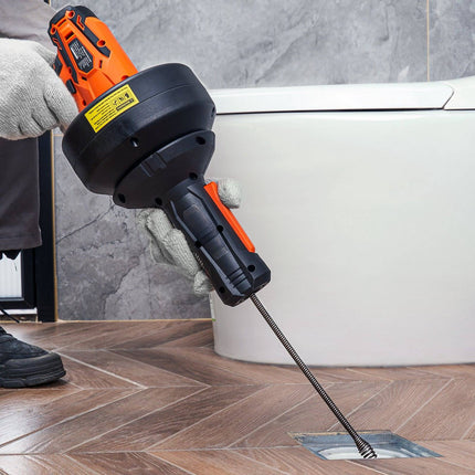 12V Cordless Electric Drain Snake, 8m 7mm Cable, Charger