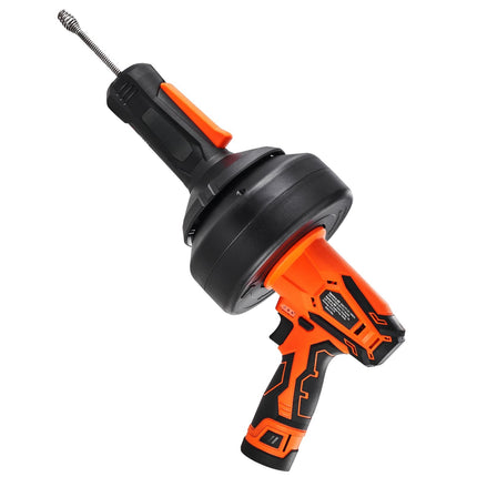 12V Cordless Electric Drain Snake, 8m 7mm Cable, Charger