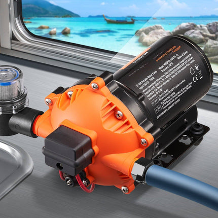 12V Diaphragm Water Pump, 5 GPM, 1/2 in MNPT