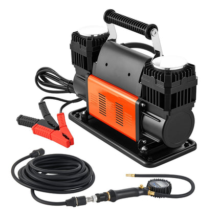 12V Dual-Cylinder Air Compressor, 150 PSI, Digital Gauge