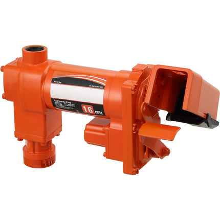 12V Fuel Transfer Pump, 16 GPM, 1/4 HP, Auto Nozzle