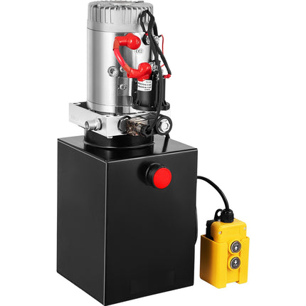 12V Hydraulic Power Unit, Single-Acting, 6 Qt 3200 PSI