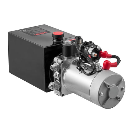 12V Hydraulic Power Unit, Single-Acting, 6-Qt Reservoir