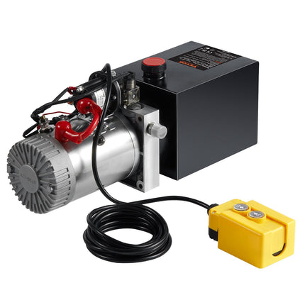 12V Hydraulic Pump Power Unit, Single-Acting, 4-Quart