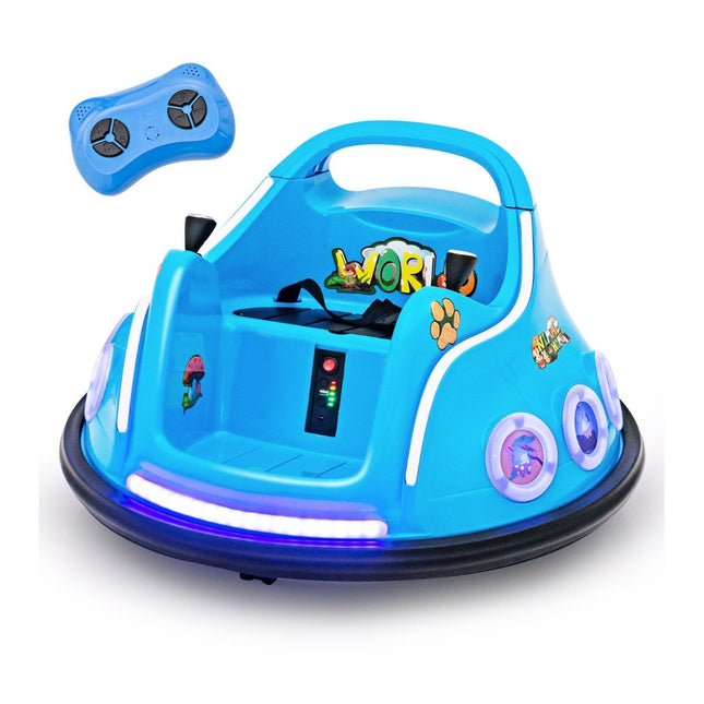 12V kinderbotsauto met 360° draai, muziek en afstandsbediening