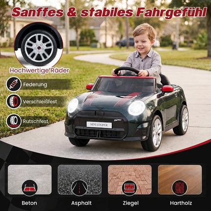 12V Kids Electric Car, BMW Mini Design, Black, Remote Control