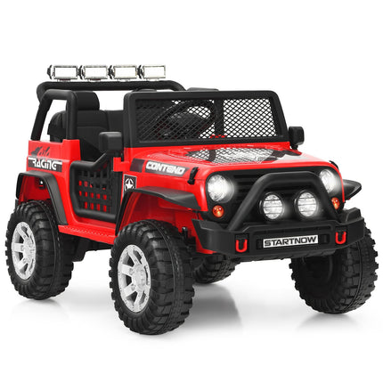 Dětské elektrické auto 12V s ovladačem, světly a hudbou, červená