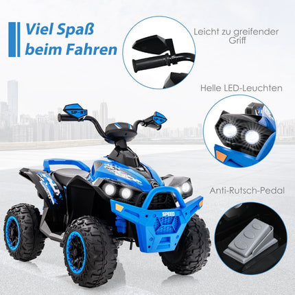 12V Kids Electric Quad with Music, Horn, LED Lights