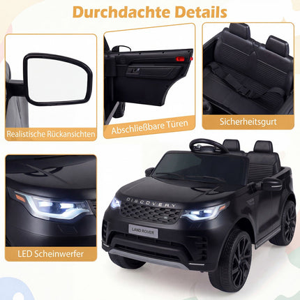 Dětské elektrické vozítko 12V, ovladač, LED, hudba, černá