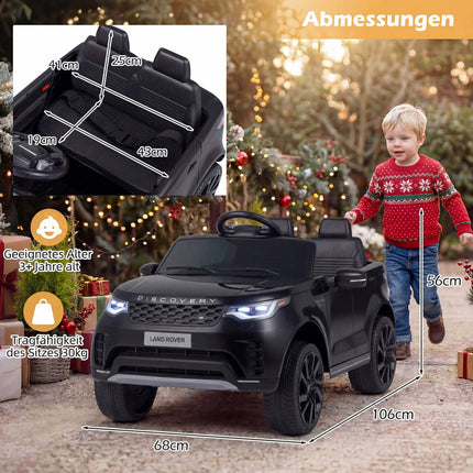 Dětské elektrické vozítko 12V, ovladač, LED, hudba, černá