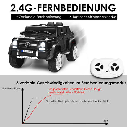 Dětské vozítko 12V s ovladačem, hudbou a LED světly