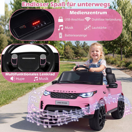 Dětské elektrické vozítko 12V, dálkové ovládání, LED, růžová