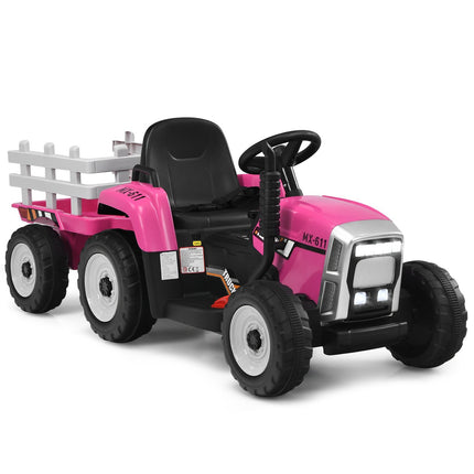 Dětský traktor 12V s vlečkou, dálkové ovládání