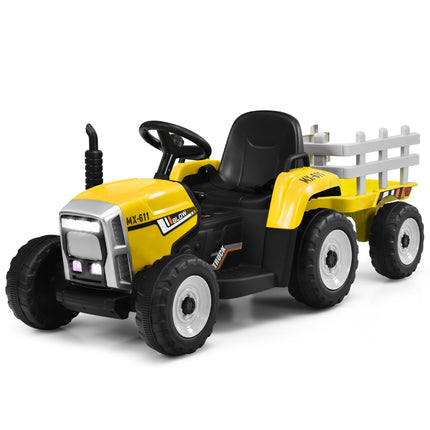 Dětský traktor 12V s vlečkou, dálkové ovládání