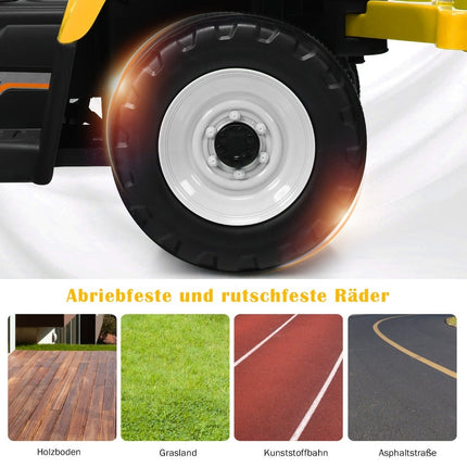 Dětský traktor 12V s vlečkou – žlutá