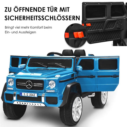 Licencovaný Mercedes-Benz Maybach 12 V, dětský jeep na baterie s odpružením, 115 x 67 x 57 cm, modrá
