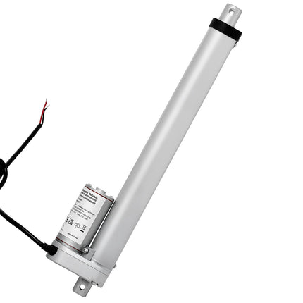 12V Linear Actuator, 250mm Stroke, 1000N, IP54 Bracket