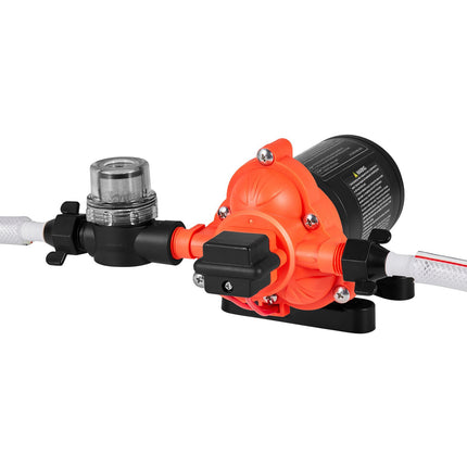 12V RV Diaphragm Water Pump, 4 GPM, 40 PSI, Auto Switch