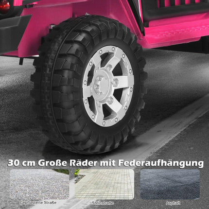 Dětské elektrické auto 12V s dálkovým ovládáním, světly a hudbou, elektrické vozítko, růžová
