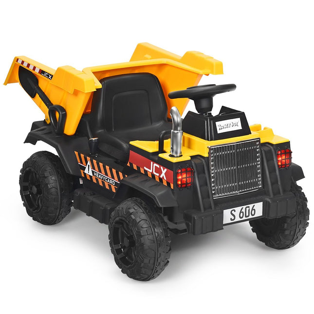 Dětský traktor 12V s elektrickou zadní radlicí, dálkovým ovládáním, světly, hudbou a rádiem, pro děti od 3 let