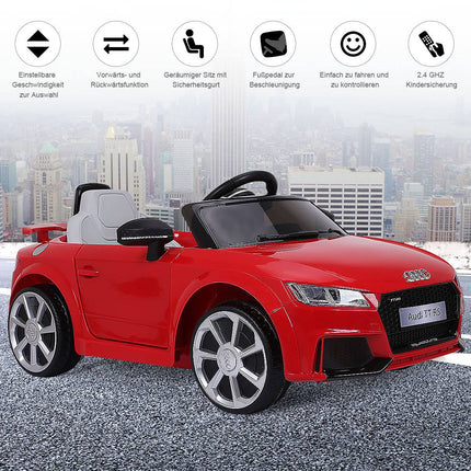 Dětské elektrické autíčko 12V se 2 motory, MP3 a hudbou 104 x 63.5 x 45.5 cm, červené