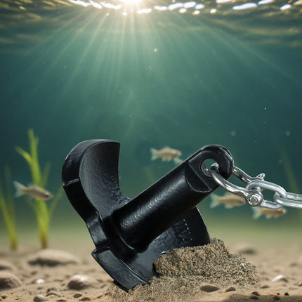 12 lb Mushroom Boat Anchor, Vinyl-Coated Cast Iron