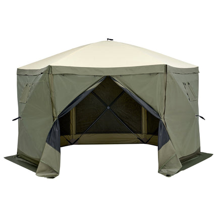 12x12 Pop-Up Screen Tent Gazebo, 6-Sided Mosquito Net