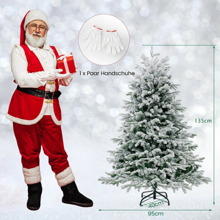 Umělý vánoční stromek 135cm se sněhem a 688 větvičkami
