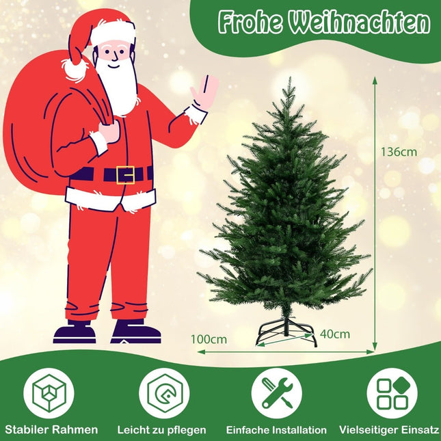Umělý vánoční stromek 136 cm se 180 LED světly