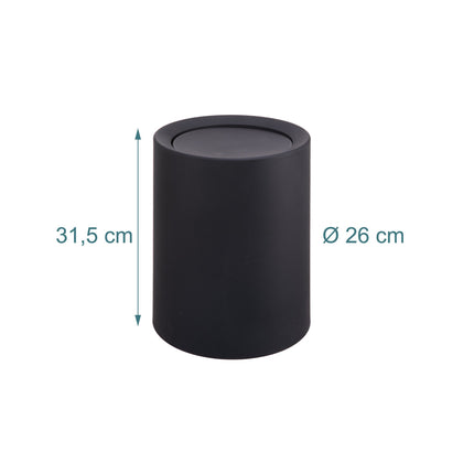 13L Swing-Lid Plastic Bin for Kitchen or Bathroom