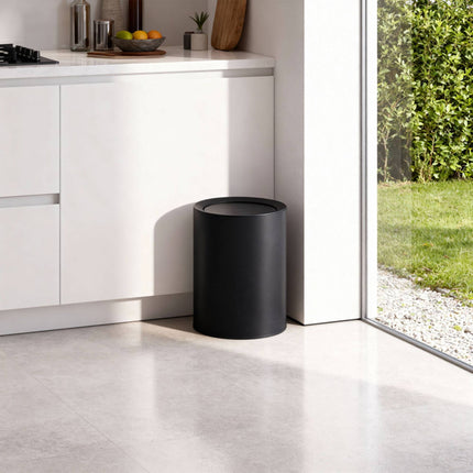 13L Swing-Lid Plastic Bin for Kitchen or Bathroom