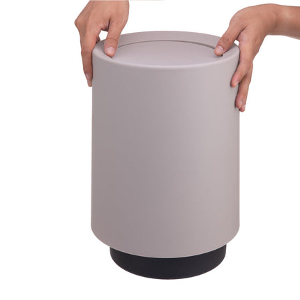 13L Swing-Lid Plastic Bin for Kitchen or Bathroom