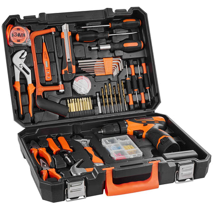 146-Piece Household Tool Kit with 14 Nm Drill, Case
