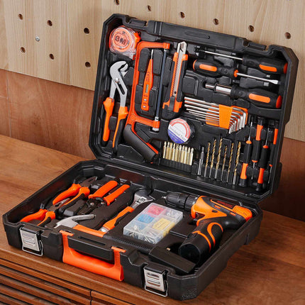 146-Piece Household Tool Kit with 14 Nm Drill, Case