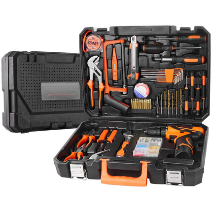 146-Piece Household Tool Kit with 14 Nm Drill, Case