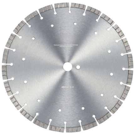 14-Inch Diamond Saw Blade, Wet Dry, 12mm Segment, 1-Inch Arbor