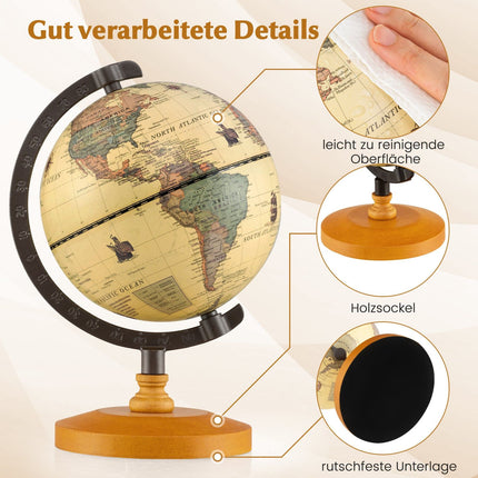 Globus 14cm s kovovým stojanem – naučný, zeměpisný
