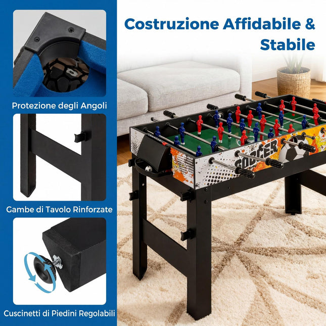 14-in-1 Multi-Game Table Set with Accessories, Black