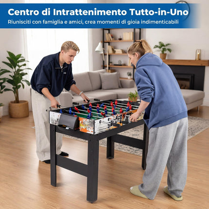 14-in-1 Multi-Game Table Set with Accessories, Black