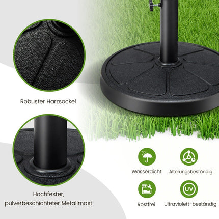 Těžký stojan na slunečník 14 kg, průměr 45 cm, pro tyče φ38/48 mm