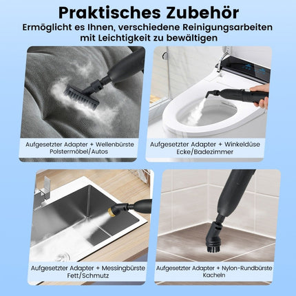 Ruční parní čistič 1500W, tlak 3 Bar, nádržka 1L