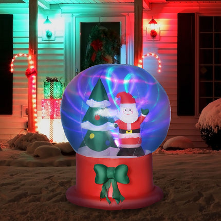 Nafukovací vánoční dekorace, 150 cm, Santa a stromek, LED 정립