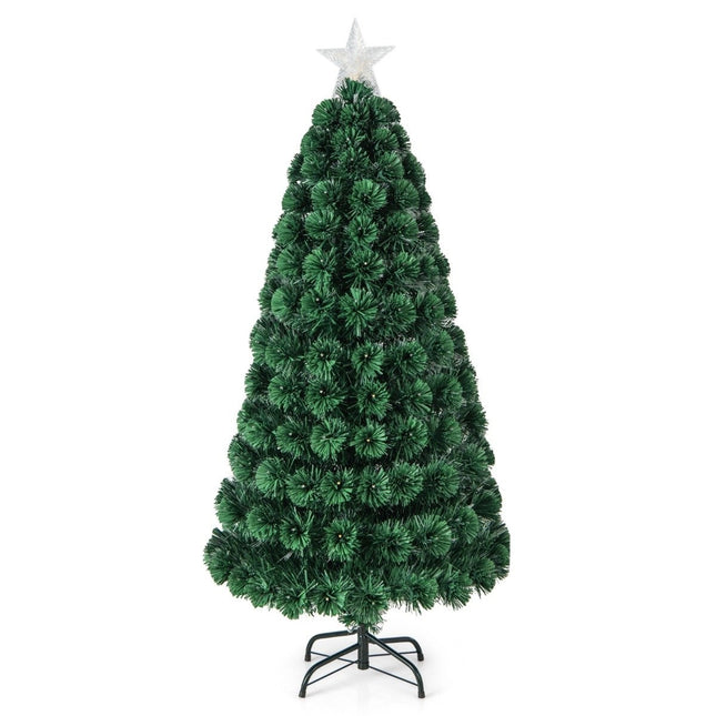 150cm Kunstkerstboom met 8 lichtstanden Glasvezel glasvezel kerstboom