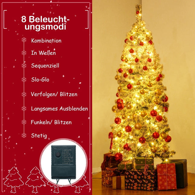 Umělý vánoční stromek 150 cm s LED světly
