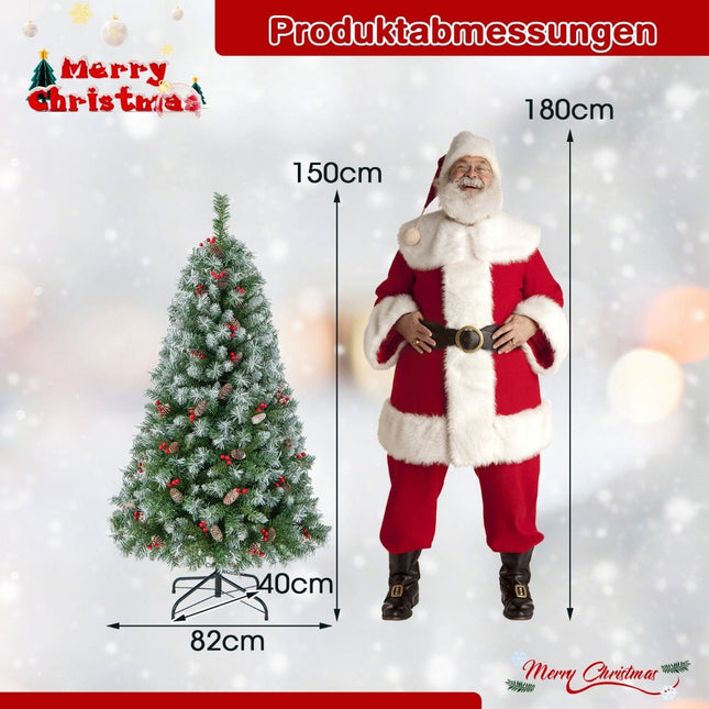 Umělý vánoční stromek 150 cm s osvětlením a sněhem