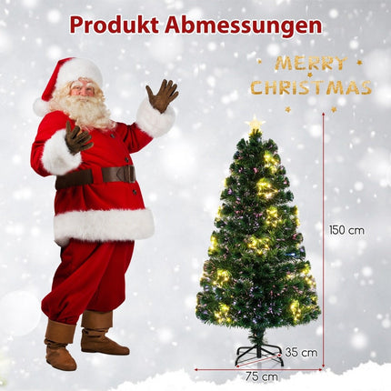 Umělý vánoční stromek 150 cm ze skelných vláken s osvětlením